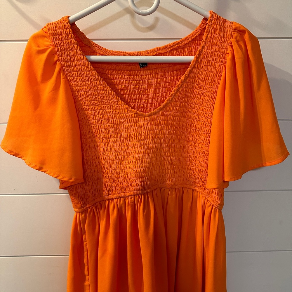 Women's Mini Dress - Vibrant Orange